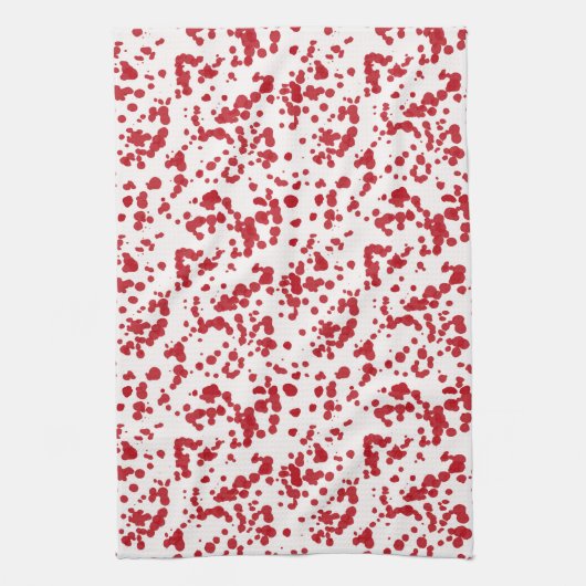 Streiche mit roter Farbe. Geschirrtuch (Vertikal)