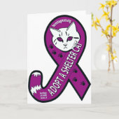 Streichelband: Adoptier einer Schutzkatze Karte (Gelbe Blume)