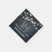 Streichelight Stars Hochzeit Serviette (Ecke)