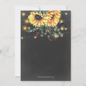 Streichelleuchten Sonnenblumen ich mache GRILLEN P Einladung (Rückseite)