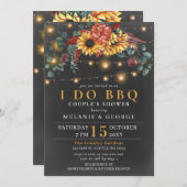 Streichelleuchten Sonnenblumen ich mache GRILLEN P Einladung (Vorne/Hinten)