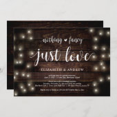 Streichelleuchter, Holz, Hochzeitsplatz Party Einladung (Vorne/Hinten)