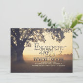 Streichellichtbaum rustikale Begegnungsfeier laden Einladung (Stehend Vorderseite)