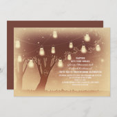 Streichellichter, Maurerkirsche rustikale Hochzeit Einladung (Vorne/Hinten)