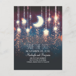 Streichellichter Mond Stars romantisch Save the Da Ankündigungspostkarte