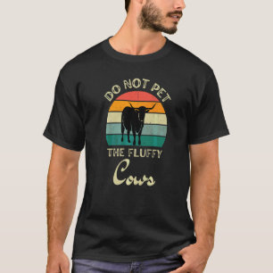 Streicheln Sie die flauschigen Kühe des Retro-Texa T-Shirt