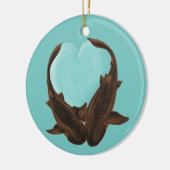 Streichelnkrankenschwester-Haifische Keramik Ornament (Links)