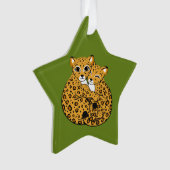 Streichelnkunst Amur-Leopard-CUBs Ornament (Vorderseite)