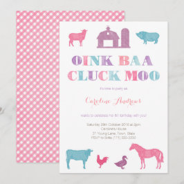 Streichelzoo-Party, alte Macdonald Farm Einladung