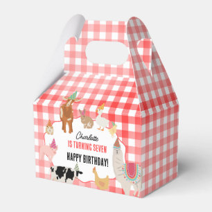 Streichelzoo-Party-Tiere-Bauernhof-Geburtstag-Kind Geschenkschachtel