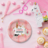 Streichelzoo-Party-Tiere Scheunen-Geburtstag Kinde Pappteller (Party)