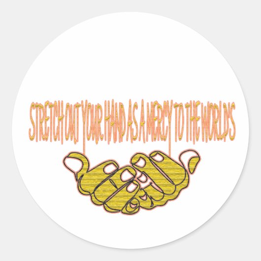 Streichen Sie Ihre Hand als Barmherzigkeit für die Runder Aufkleber (Vorderseite)