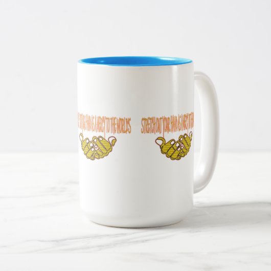 Streichen Sie Ihre Hand als Barmherzigkeit für die Zweifarbige Tasse (VorderseiteRechts)