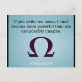 Streichen Sie mich herunter Postkarte (Vorderseite)