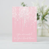 Streicher Pink Sweet 16. Bridal Spark Girly Einladung (Stehend Vorderseite)