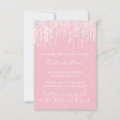 Streicher Pink Sweet 16. Bridal Spark Girly Einladung (Rückseite)