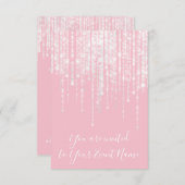 Streicher Pink Sweet 16. Bridal Spark Girly Einladung (Vorne/Hinten)