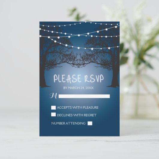 Streichhelle und moderne UAWG RSVP Karte (Stehend Vorderseite)