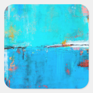 Streichholzschachtel-Blues 5 Quadratischer Aufkleber