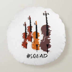 Streichinstrumente für Squad Rundes Kissen