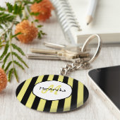 Streichkäfer-Muster Name und Monogramm Schlüsselanhänger (Seite)