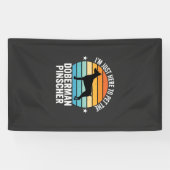 Streichle den Dobermann Pinscher Retro Banner (Horizontal)