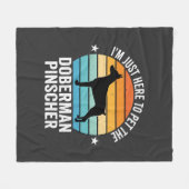 Streichle den Dobermann Pinscher Retro Fleecedecke (Vorderseite (Horizontal))