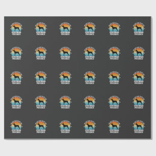 Streichle den Dobermann Pinscher Retro Geschenkpapier