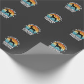 Streichle den Dobermann Pinscher Retro Geschenkpapier (Ecke)
