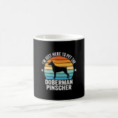 Streichle den Dobermann Pinscher Retro Kaffeetasse (Mittel)