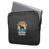 Streichle den Dobermann Pinscher Retro Laptopschutzhülle (Vorderseite Links)