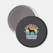 Streichle den Dobermann Pinscher Retro Magnet (Vorderseite/Rückseite)