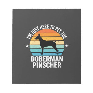 Streichle den Dobermann Pinscher Retro Notizblock