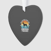 Streichle den Dobermann Pinscher Retro Ornament (Vorderseite)
