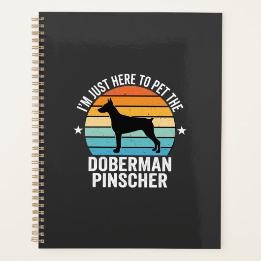 Streichle den Dobermann Pinscher Retro Planer (Vorderseite)
