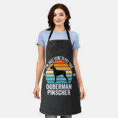 Streichle den Dobermann Pinscher Retro Schürze (Getragen)