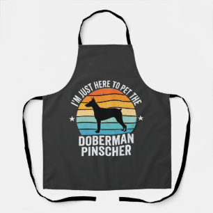Streichle den Dobermann Pinscher Retro Schürze