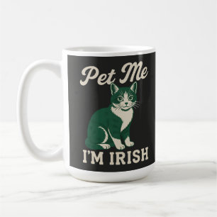 Streichle mich, ich bin Ire mit Katze - Lustiges i Kaffeetasse