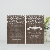 Streichleuchten auf gefaltetem Altholz-Hochzeitspr (Stehend Vorderseite)