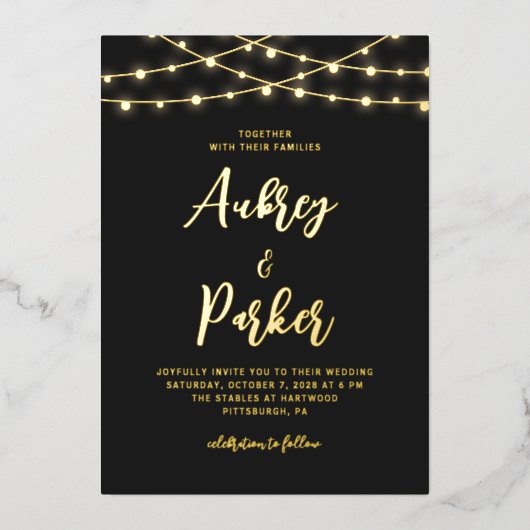 Streichlichtblende - Einladung zum Hochzeitsfeiern (Vorderseite)