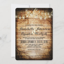 Streichlichter aus Vintagem Baumholz Rustikal Einladung