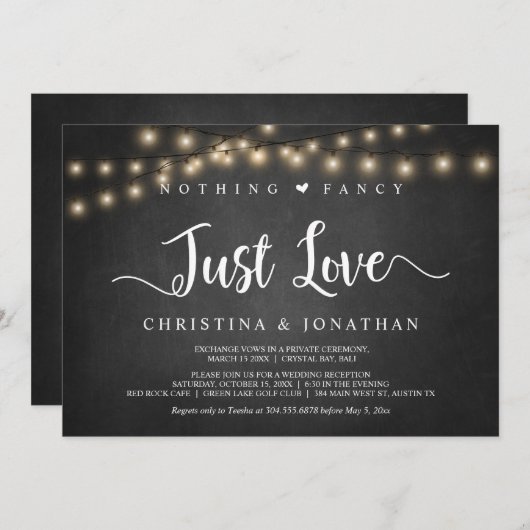 Streichlichter, Entfaltung, nichts Extravagantes,  Einladung (Vorne/Hinten)