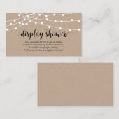 Streichlichter, Farm Kraft themed, Display-Dusche Begleitkarte (Vorne/Hinten)