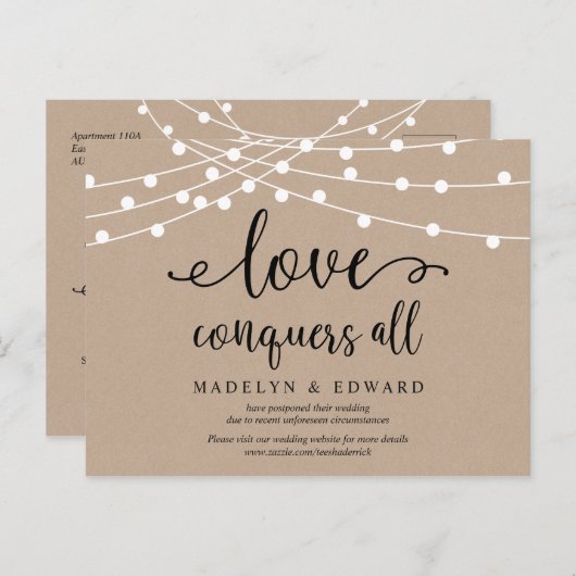 Streichlichter, Liebe erobert alle Hochzeit versch Postkarte (Vorne/Hinten)