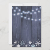 Streichlichter Schneeflocken Stallholzjunge Babydu Einladung (Rückseite)