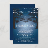 Streichlichter und Baummoderne Unterkunftskarte Begleitkarte (Vorne/Hinten)