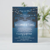 Streichlichter und Baummoderne Unterkunftskarte Begleitkarte (Stehend Vorderseite)