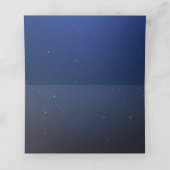 Streichlichtsterne Blau Elegante Hochzeit Platzkarte (Innenseite Aufgefaltet)