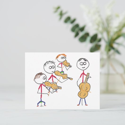 Streichquartett 2 postkarte (Stehend Vorderseite)
