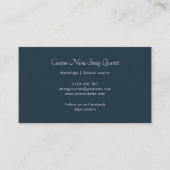 Streichquartett Beruflich Musiker Navy Blue Visitenkarte (Vorderseite)